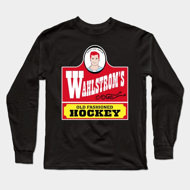 Old Fashioned Hockey Long Sleeve T-Shirt by Lightning Bolt Designs